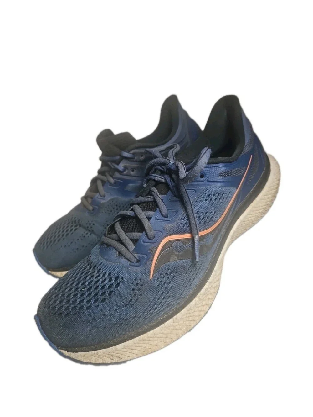 Saucony Hurricane 23 Mens Running Shoes White Blue (S20615-30) Size 9.5M[8A
